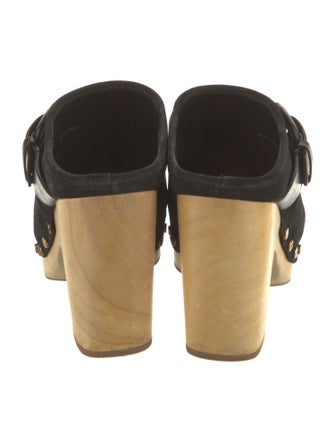 Veronica Beard Suede Studded Accents Mules