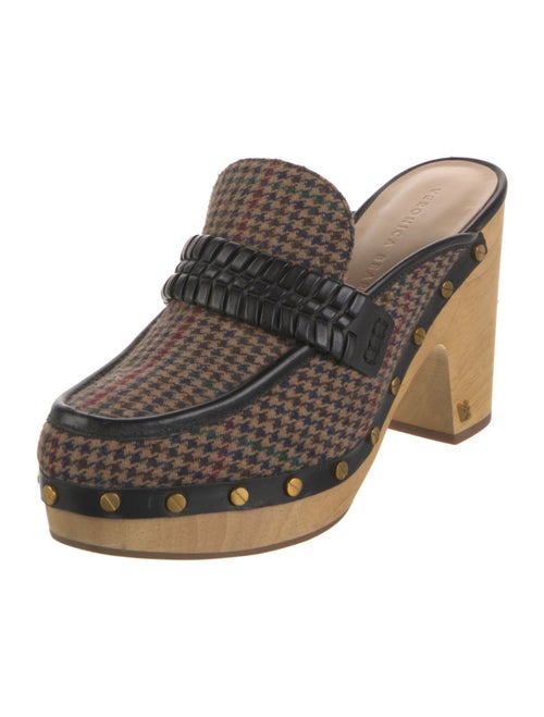 Veronica Beard Wool Printed Mules