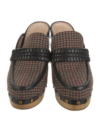 Veronica Beard Wool Printed Mules
