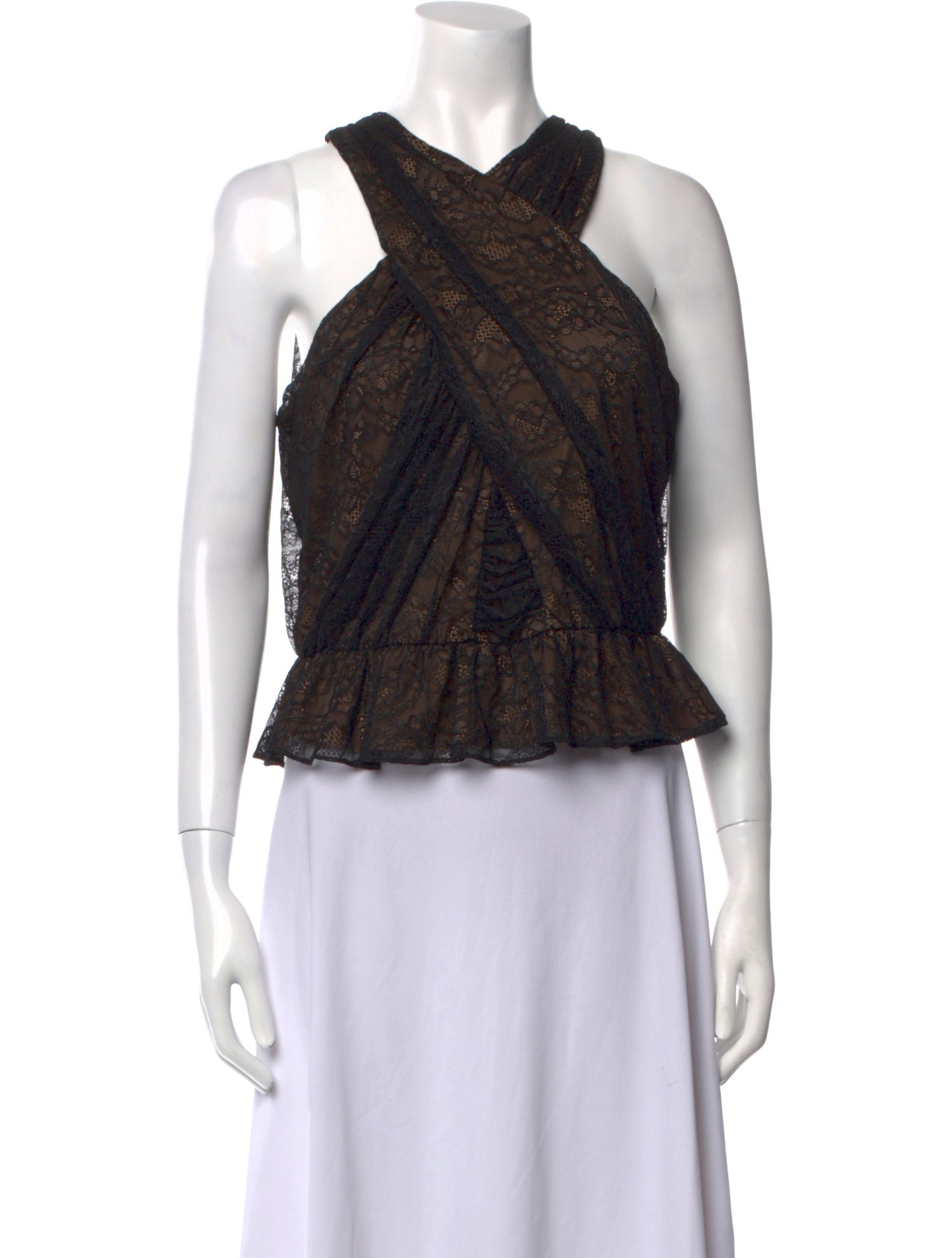 Veronica Beard Strapless Crop Top