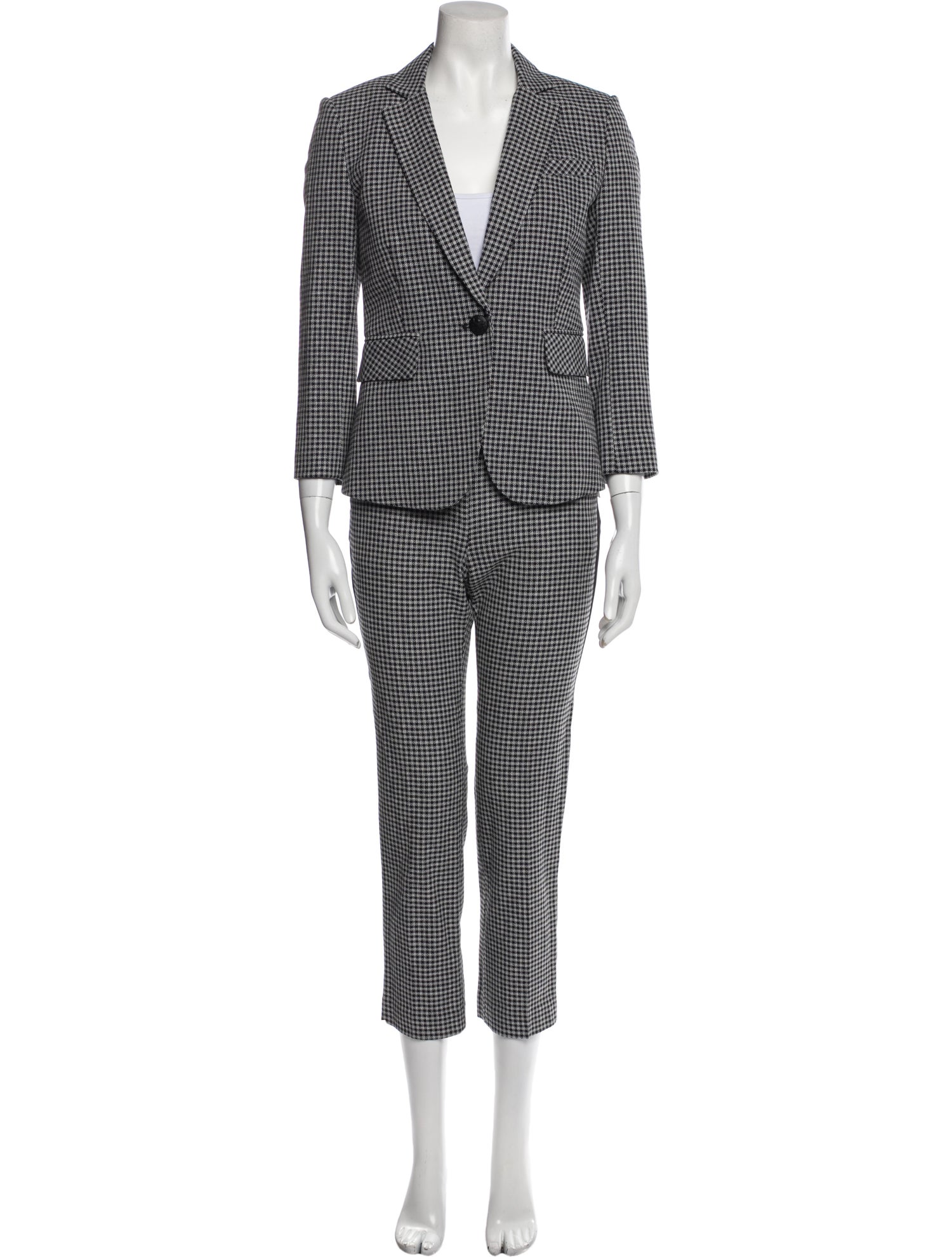 Veronica Beard Plaid Print Pantsuit