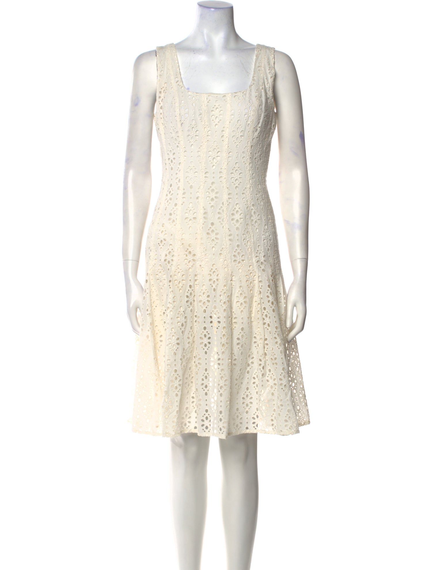 Veronica Beard Square Neckline Knee-Length Dress