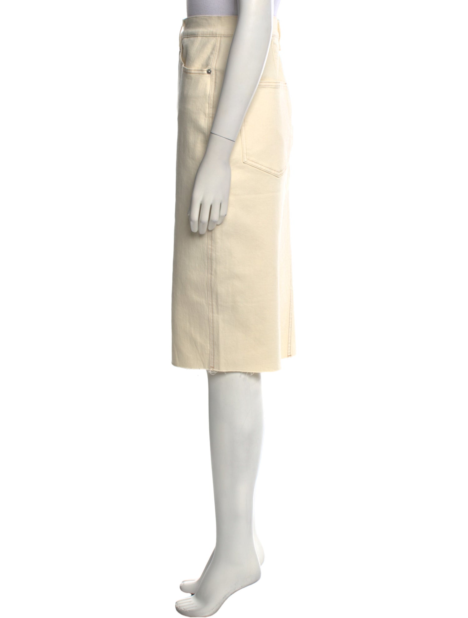 Veronica Beard Raw-Edge Trim Knee-Length Skirt