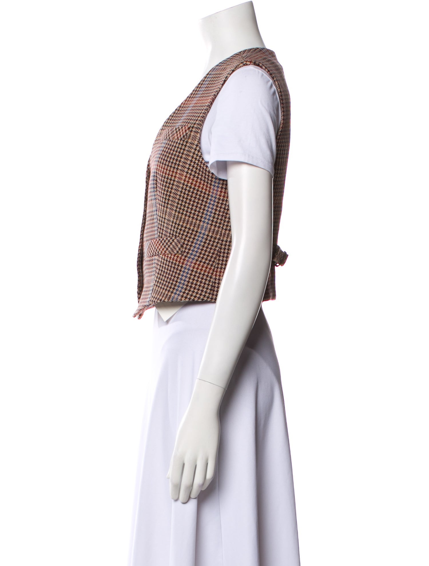 Veronica Beard Houndstooth Print Vest