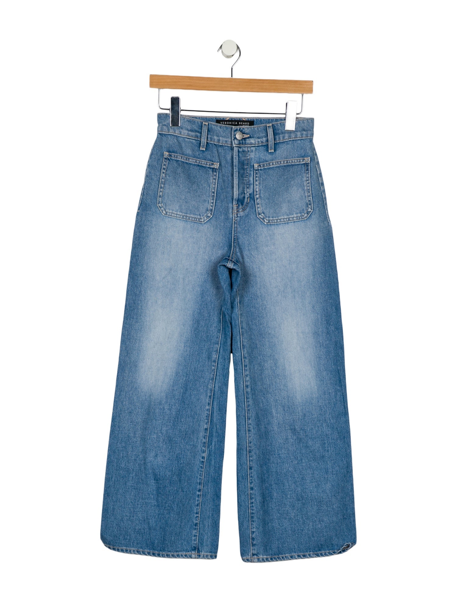 Veronica Beard High-Rise Wide Leg Jeans