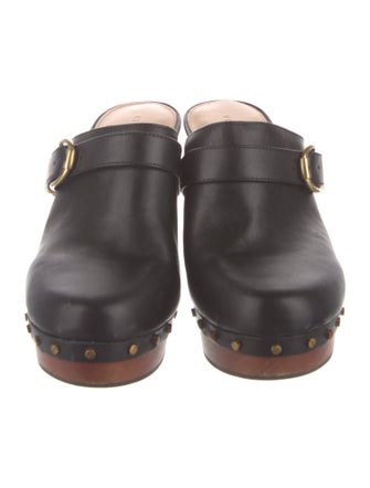 Veronica Beard Leather Studded Accents Mules