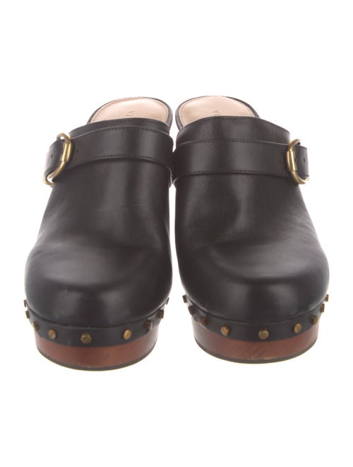 Veronica Beard Leather Studded Accents Mules