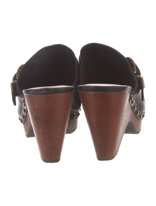 Veronica Beard Leather Studded Accents Mules