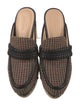 Veronica Beard Wool Houndstooth Print Slides
