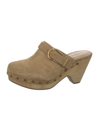 Veronica Beard Suede Studded Accents Mules