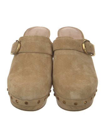 Veronica Beard Suede Studded Accents Mules