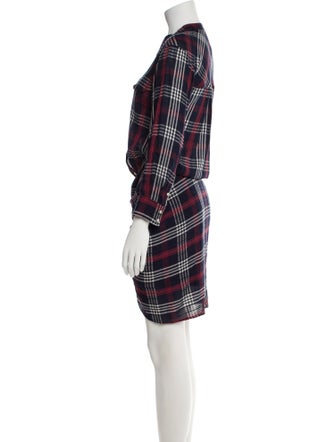 Veronica Beard Plaid Print Mini Dress