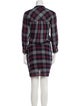 Veronica Beard Plaid Print Mini Dress