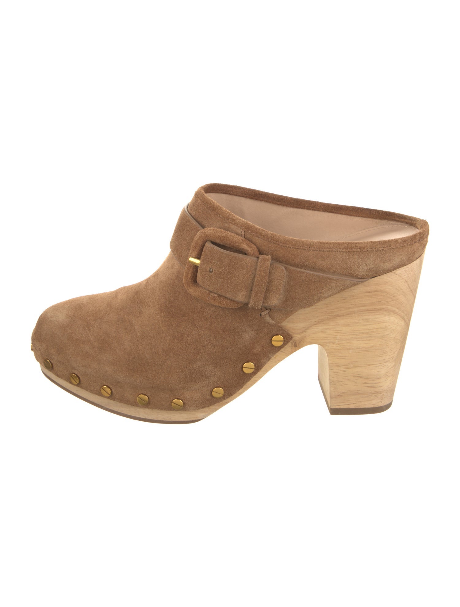 Veronica Beard Suede Studded Accents Mules