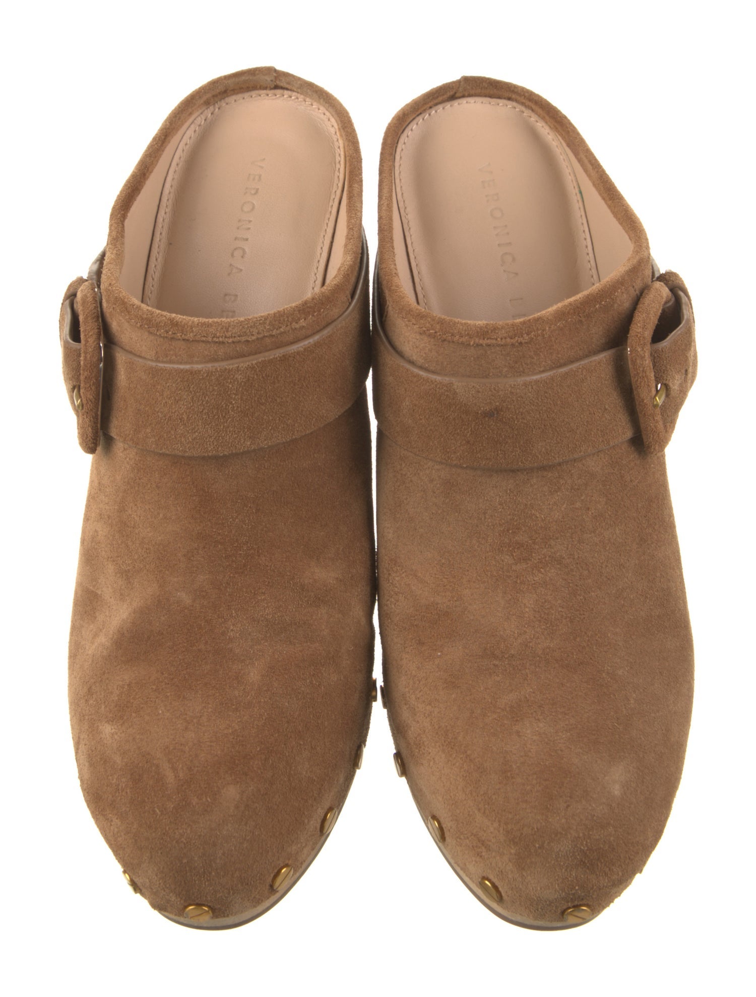 Veronica Beard Suede Studded Accents Mules