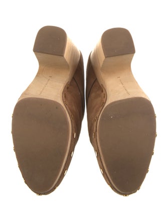 Veronica Beard Suede Studded Accents Mules