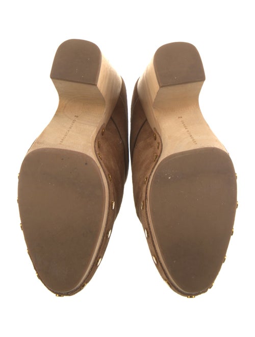 Veronica Beard Suede Studded Accents Mules