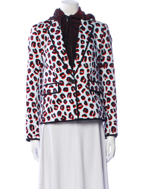 Veronica Beard Wool Animal Print Blazer