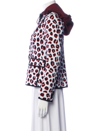 Veronica Beard Wool Animal Print Blazer