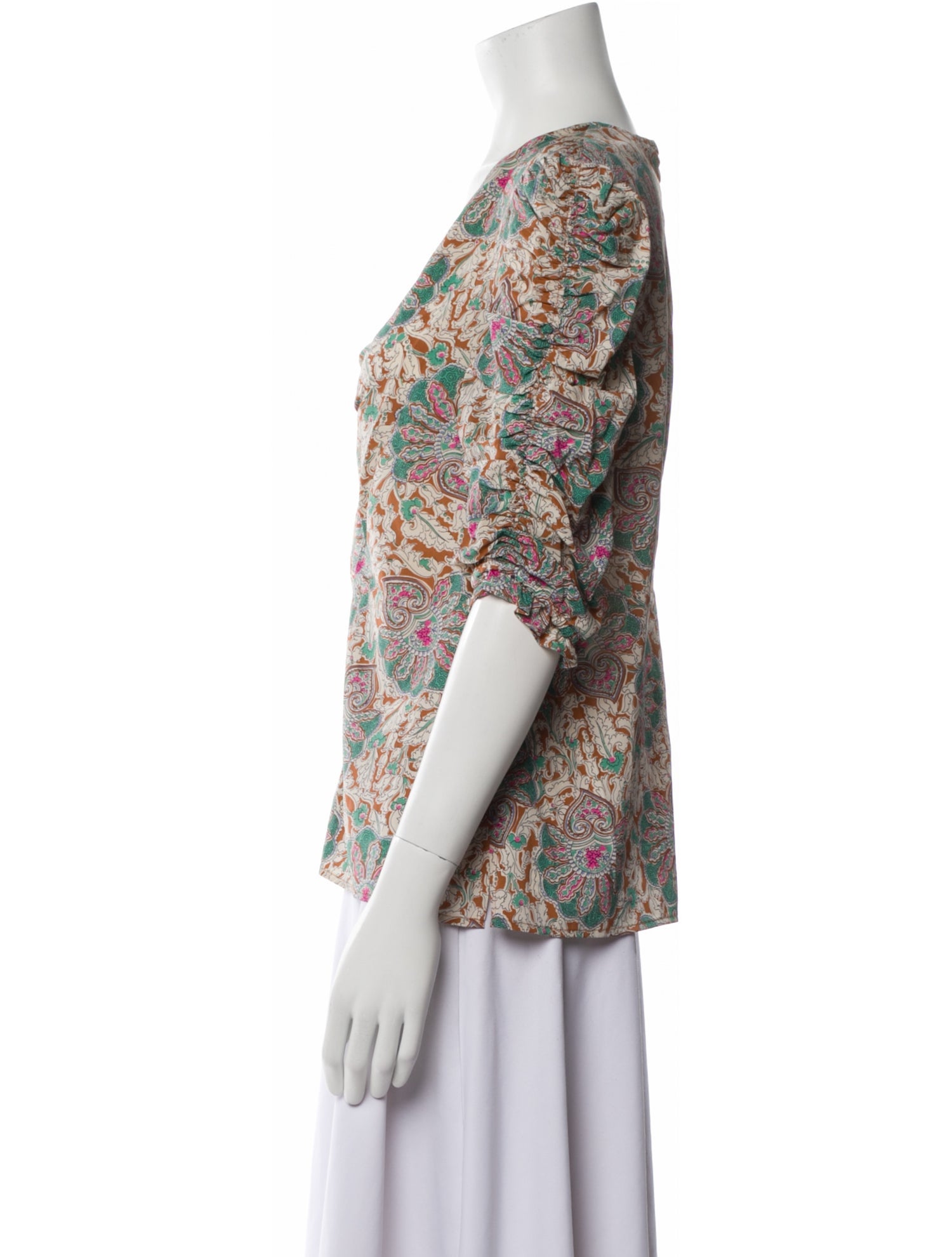 Veronica Beard Silk Floral Print Blouse