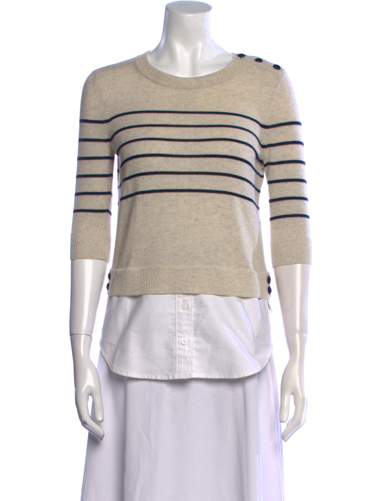 Veronica Beard Silk Striped Sweater