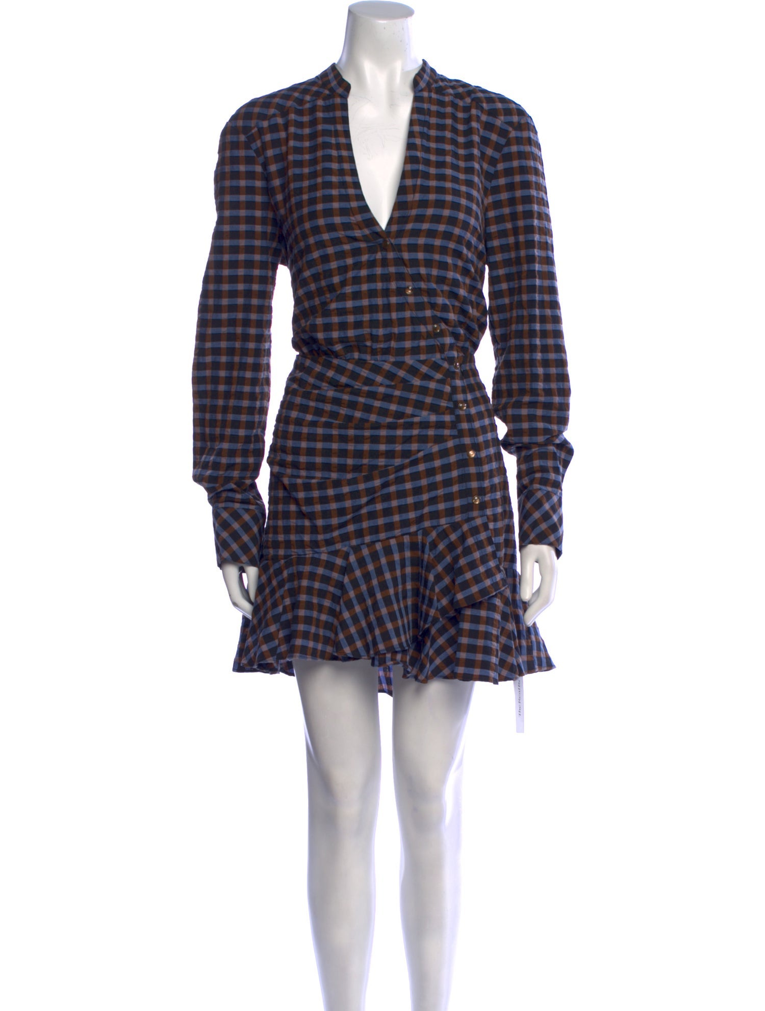 Veronica Beard Plaid Print Mini Dress