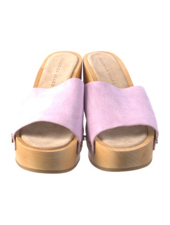 Veronica Beard Suede Studded Accents Slides
