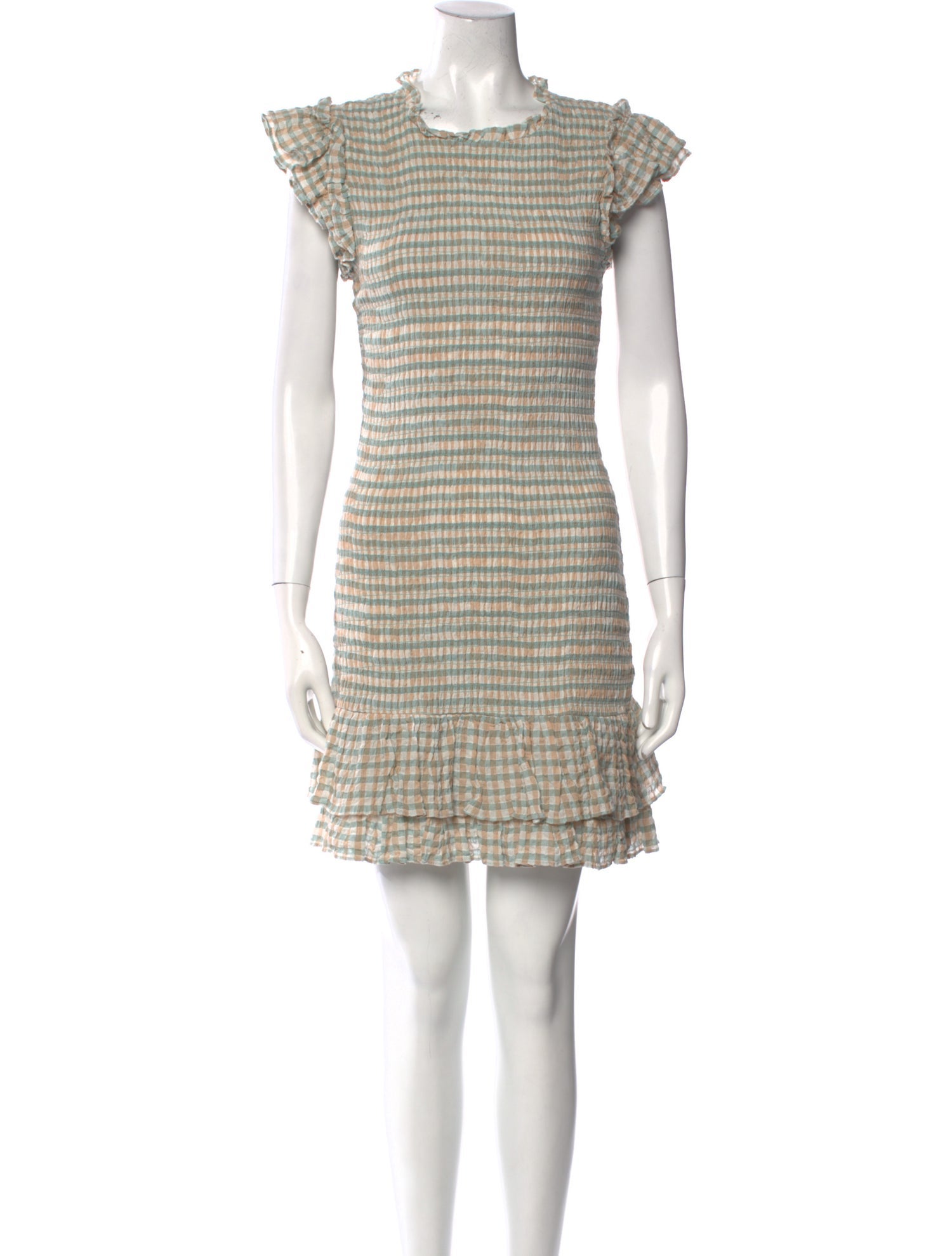 Veronica Beard Plaid Print Mini Dress