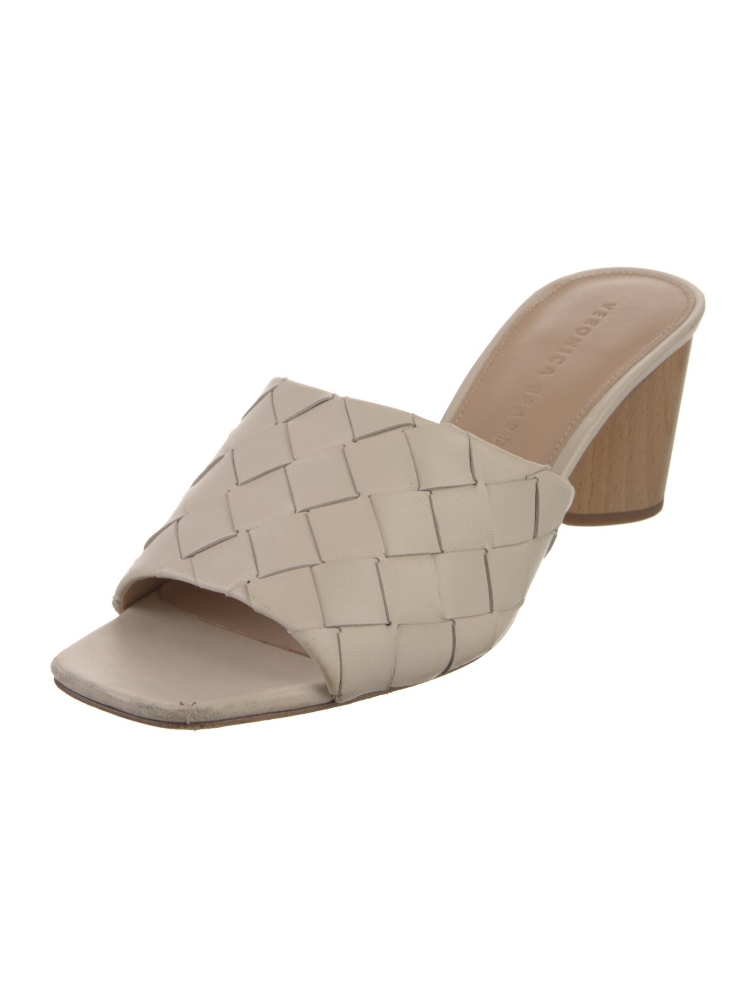 Veronica Beard Leather Braided Accents Slides
