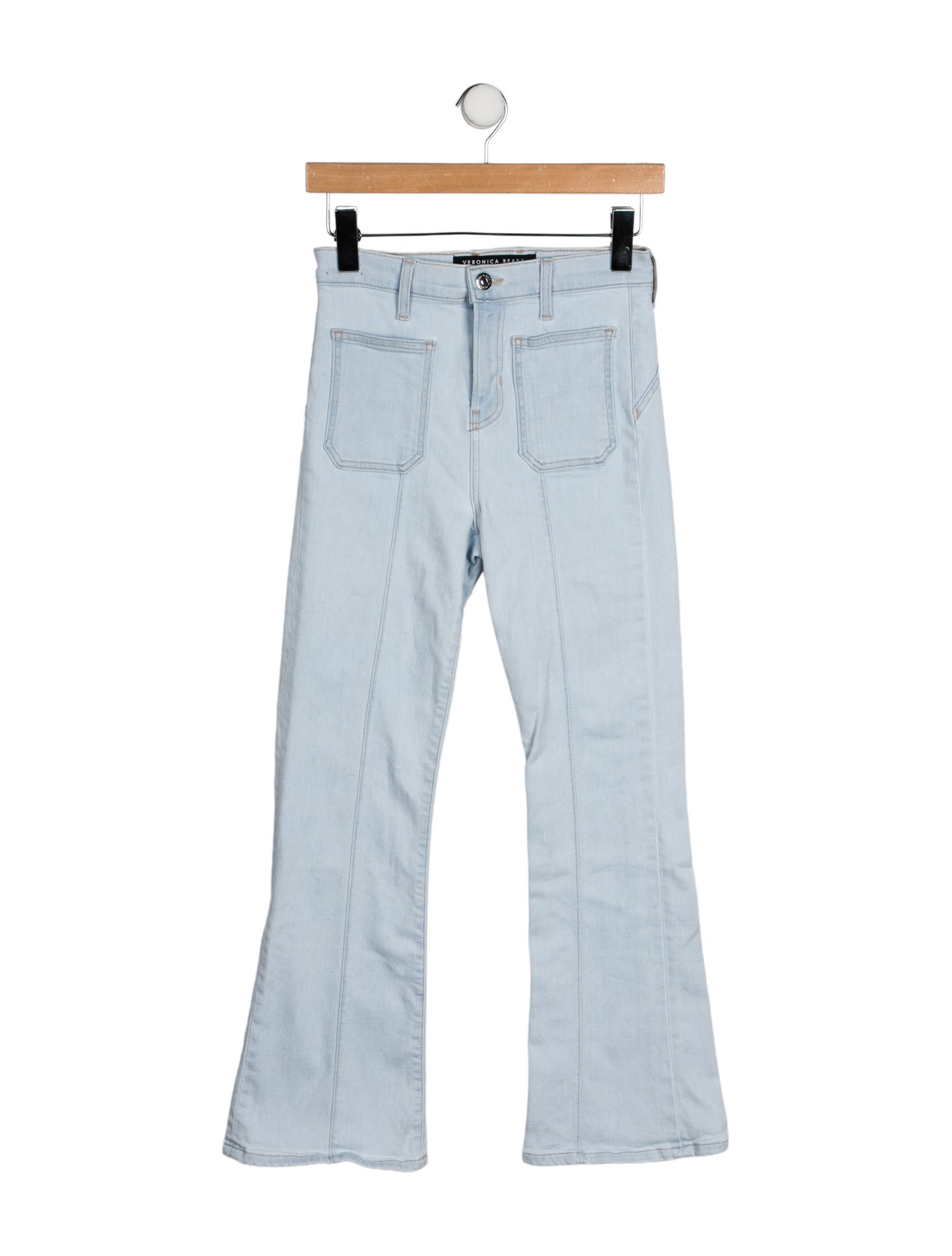 Veronica Beard Mid-Rise Wide Leg Jeans