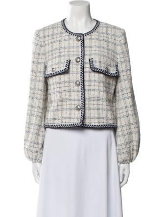 Veronica Beard Tweed Pattern Evening Jacket
