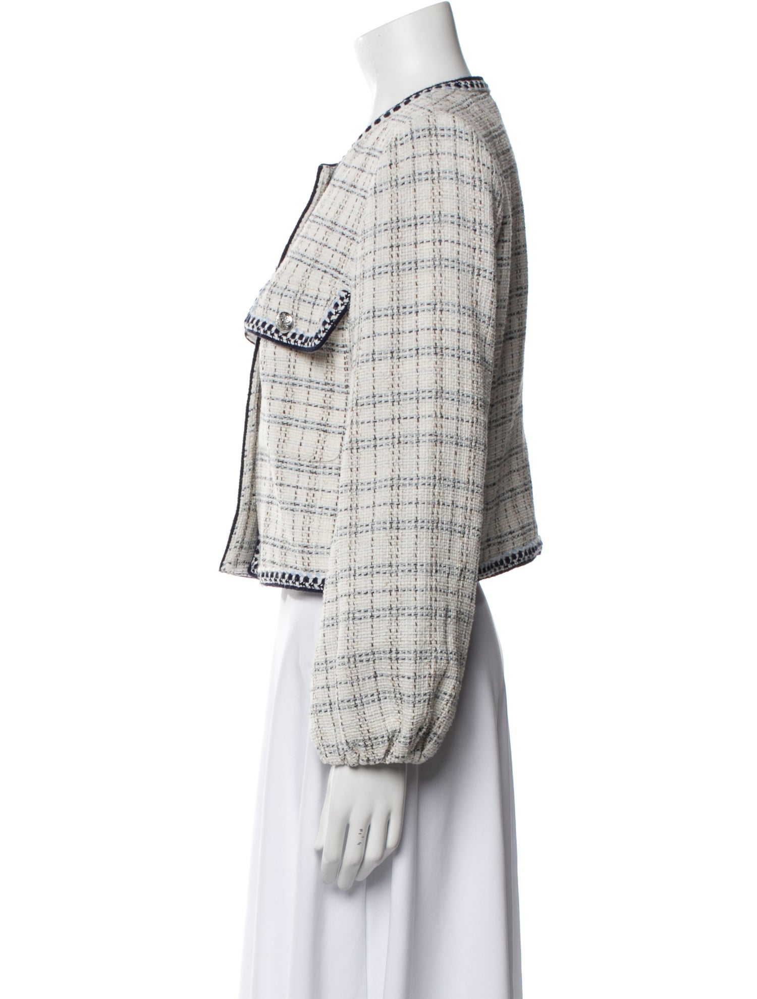 Veronica Beard Tweed Pattern Evening Jacket