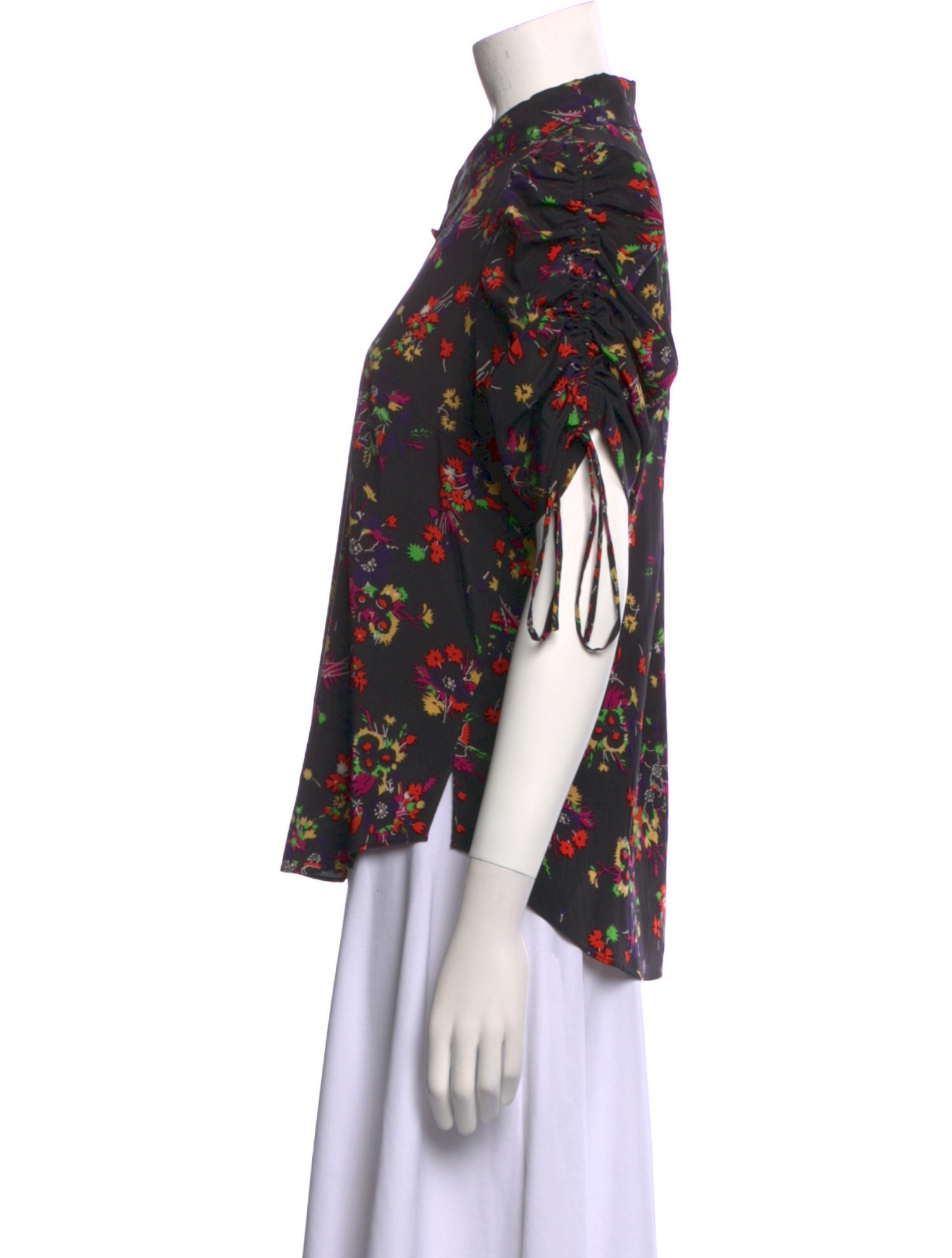 Veronica Beard Silk Floral Print Blouse