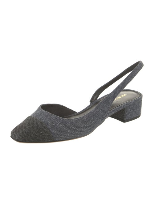 Veronica Beard Denim Printed Slingback Pumps