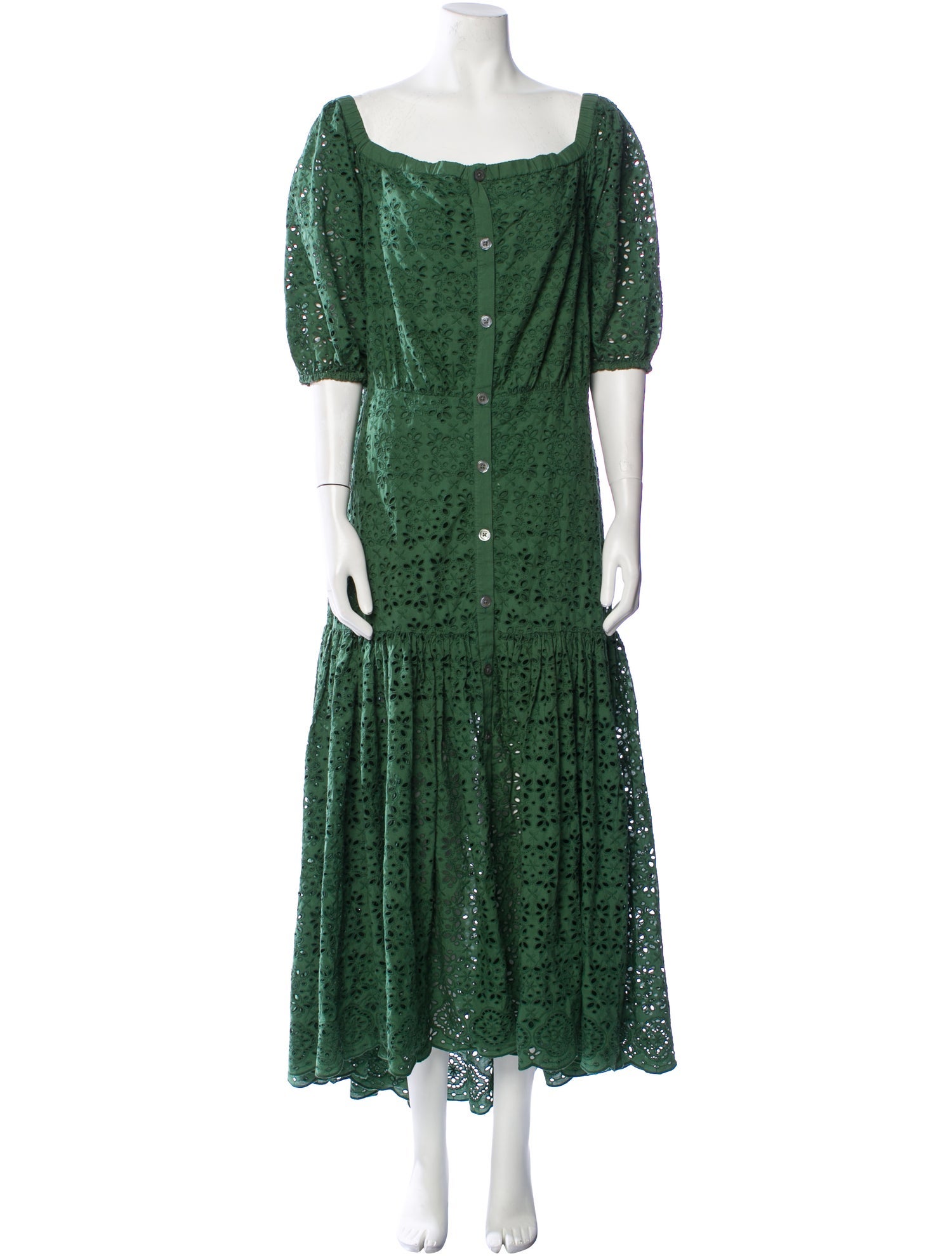 Veronica Beard Square Neckline Midi Length Dress