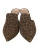 Veronica Beard Suede Animal Print Mules