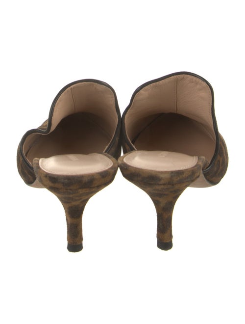 Veronica Beard Suede Animal Print Mules