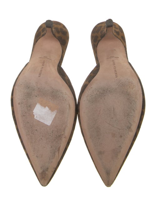 Veronica Beard Suede Animal Print Mules