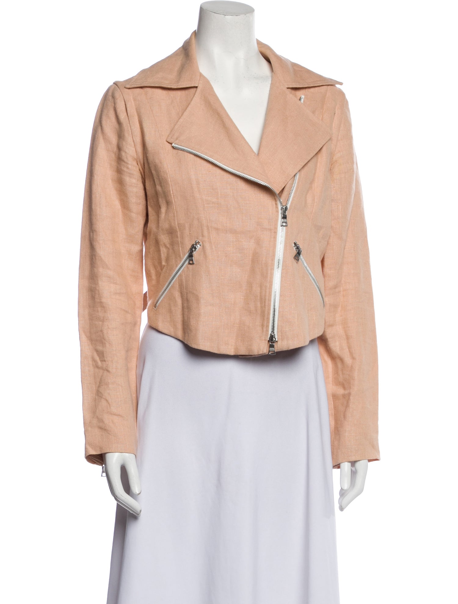 Veronica Beard Linen Biker Jacket