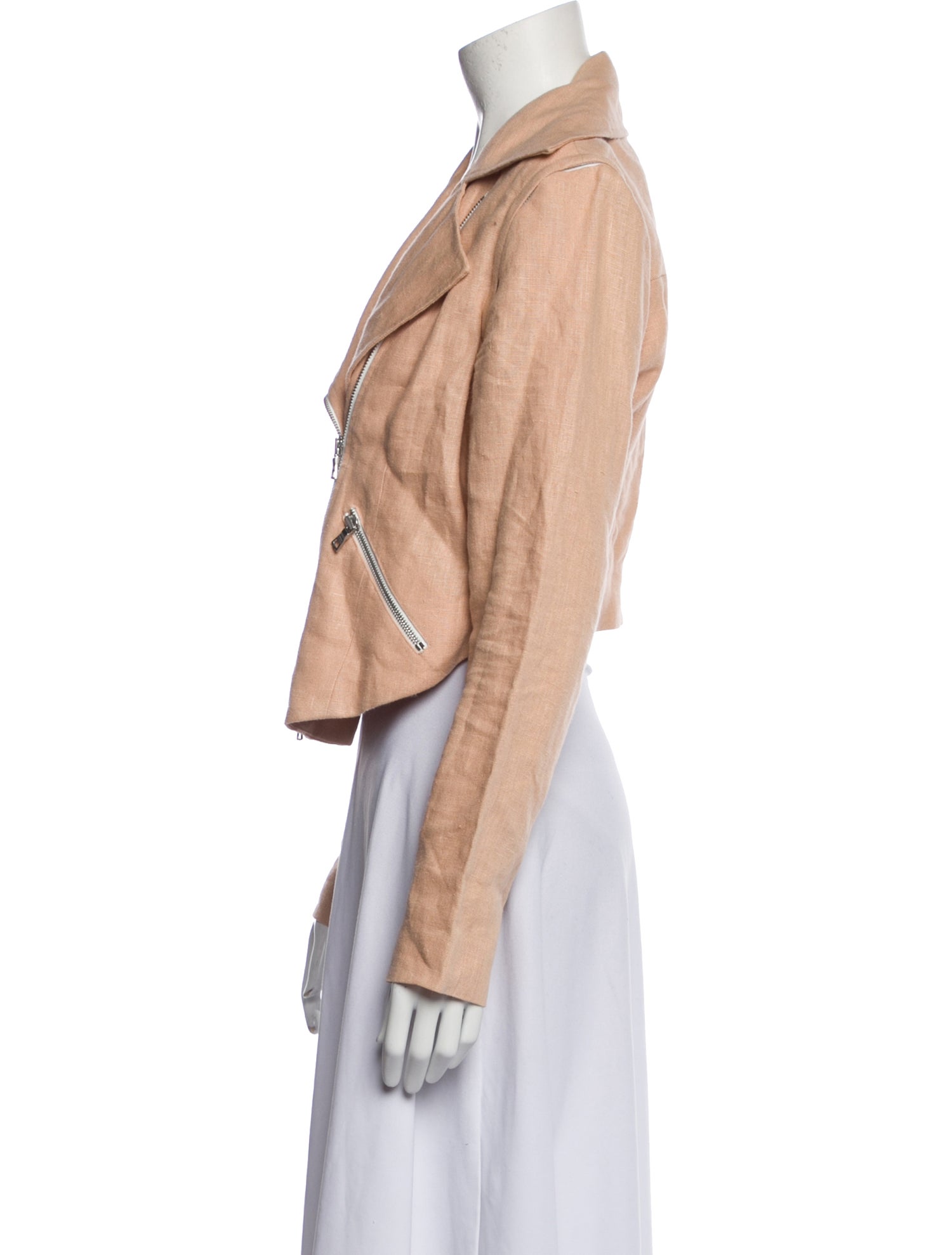 Veronica Beard Linen Biker Jacket