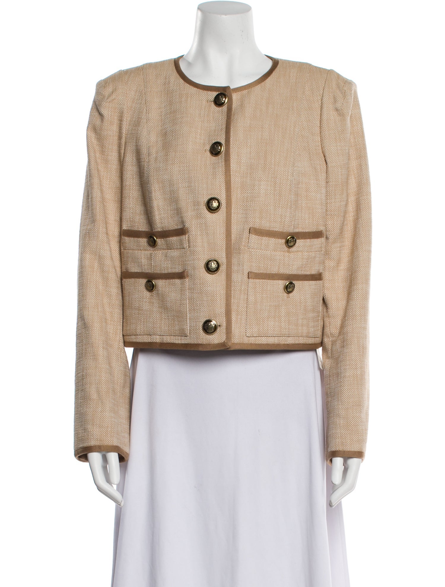 Veronica Beard Tweed Pattern Evening Jacket