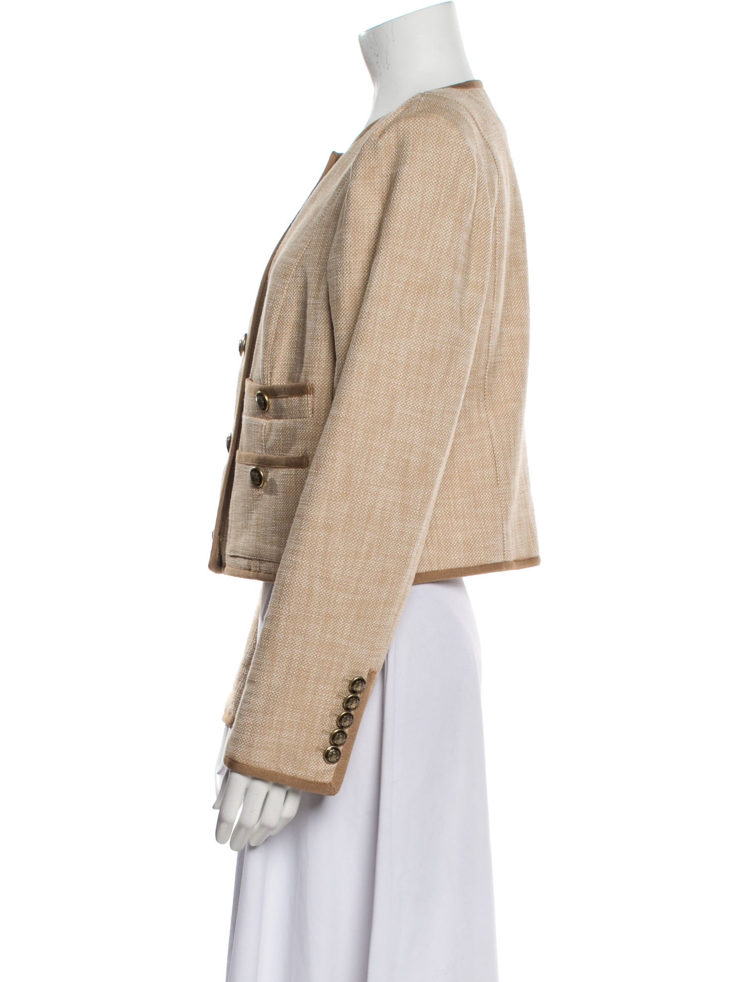 Veronica Beard Tweed Pattern Evening Jacket