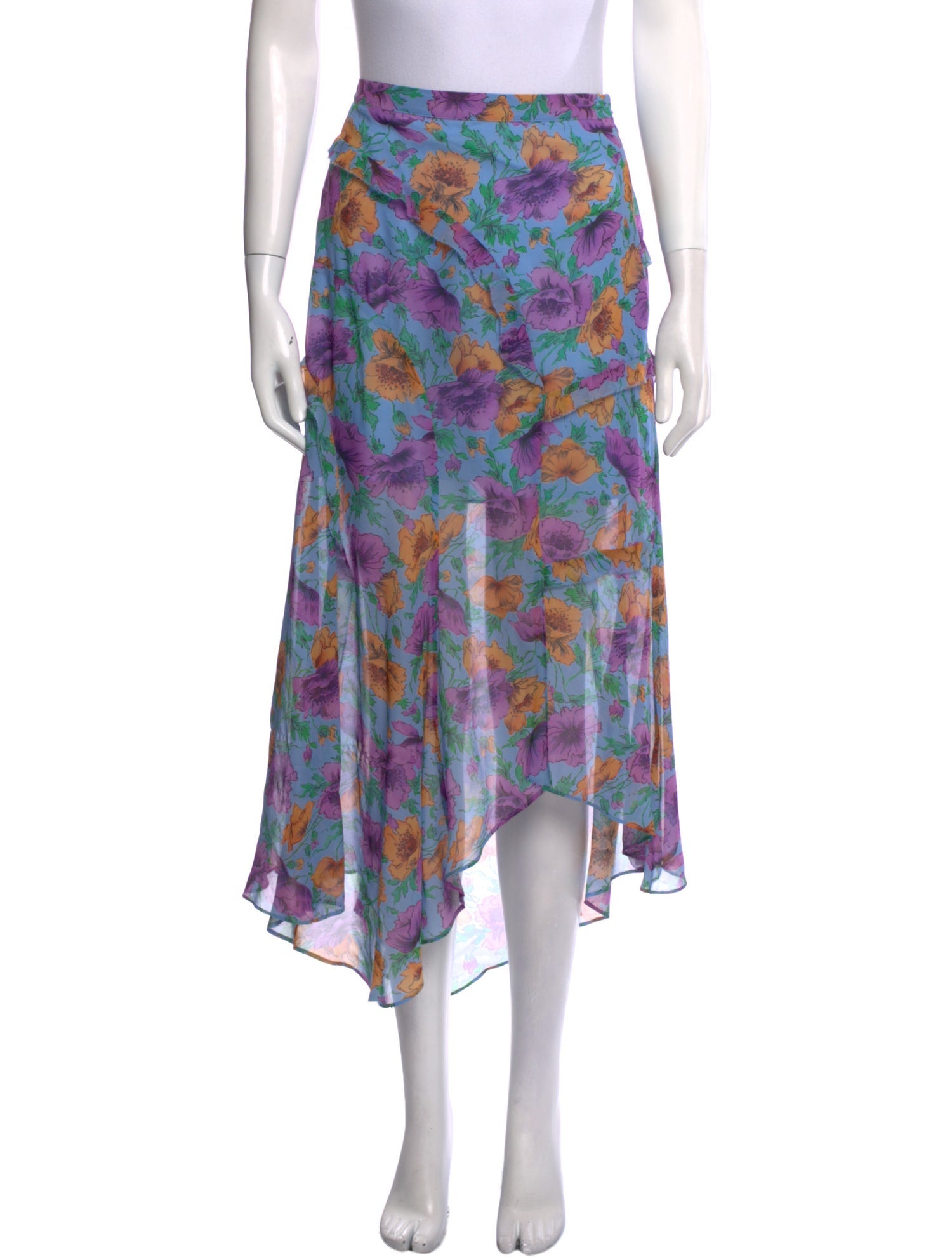 Veronica Beard Silk Midi Length Skirt