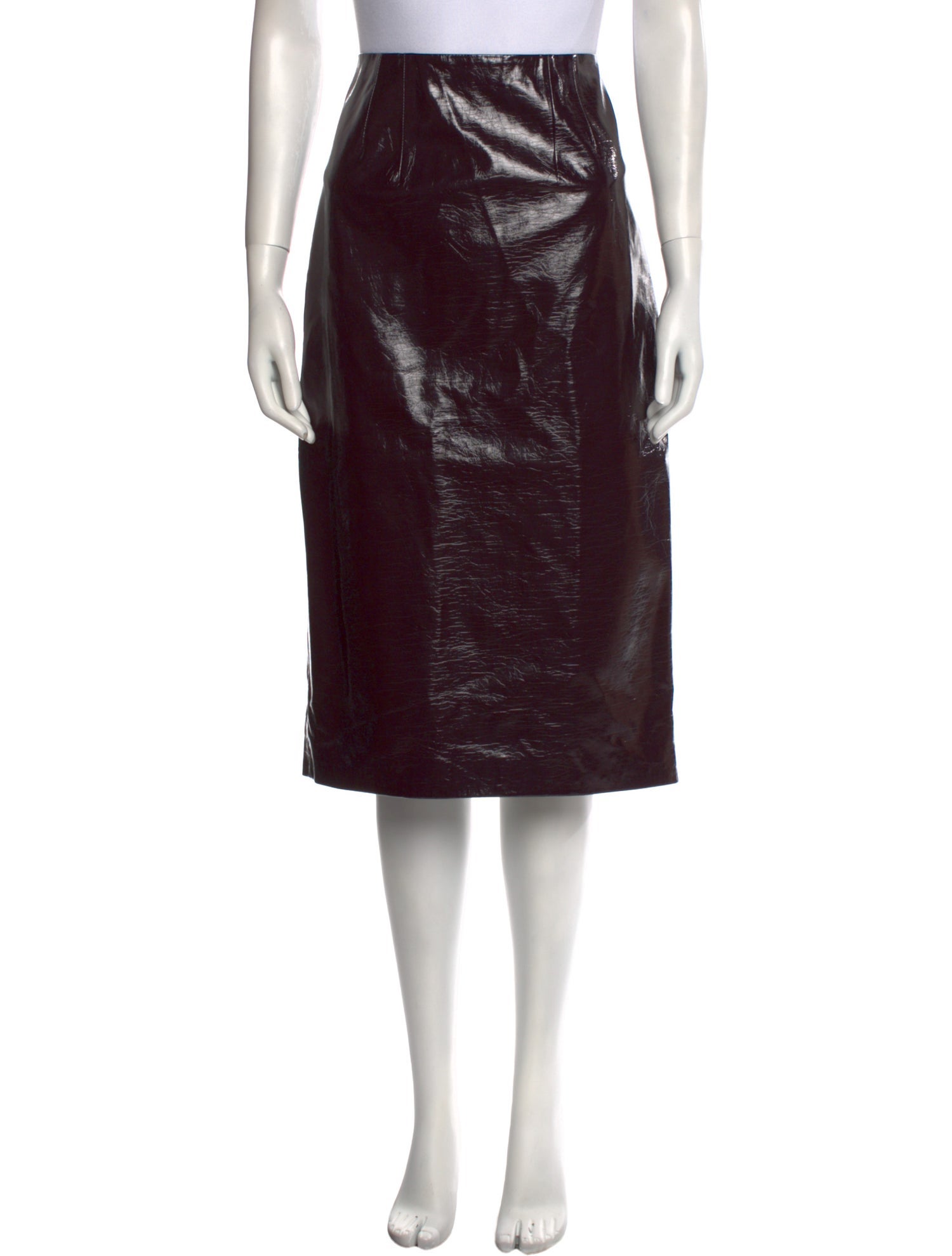 Veronica Beard Faux Leather Knee-Length Skirt