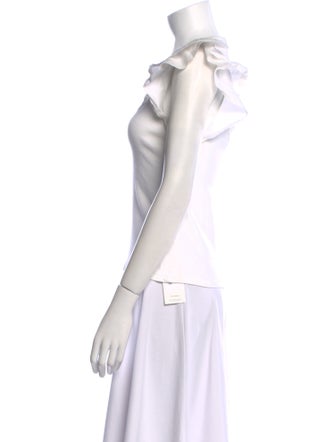 Veronica Beard V-Neck Short Sleeve Top