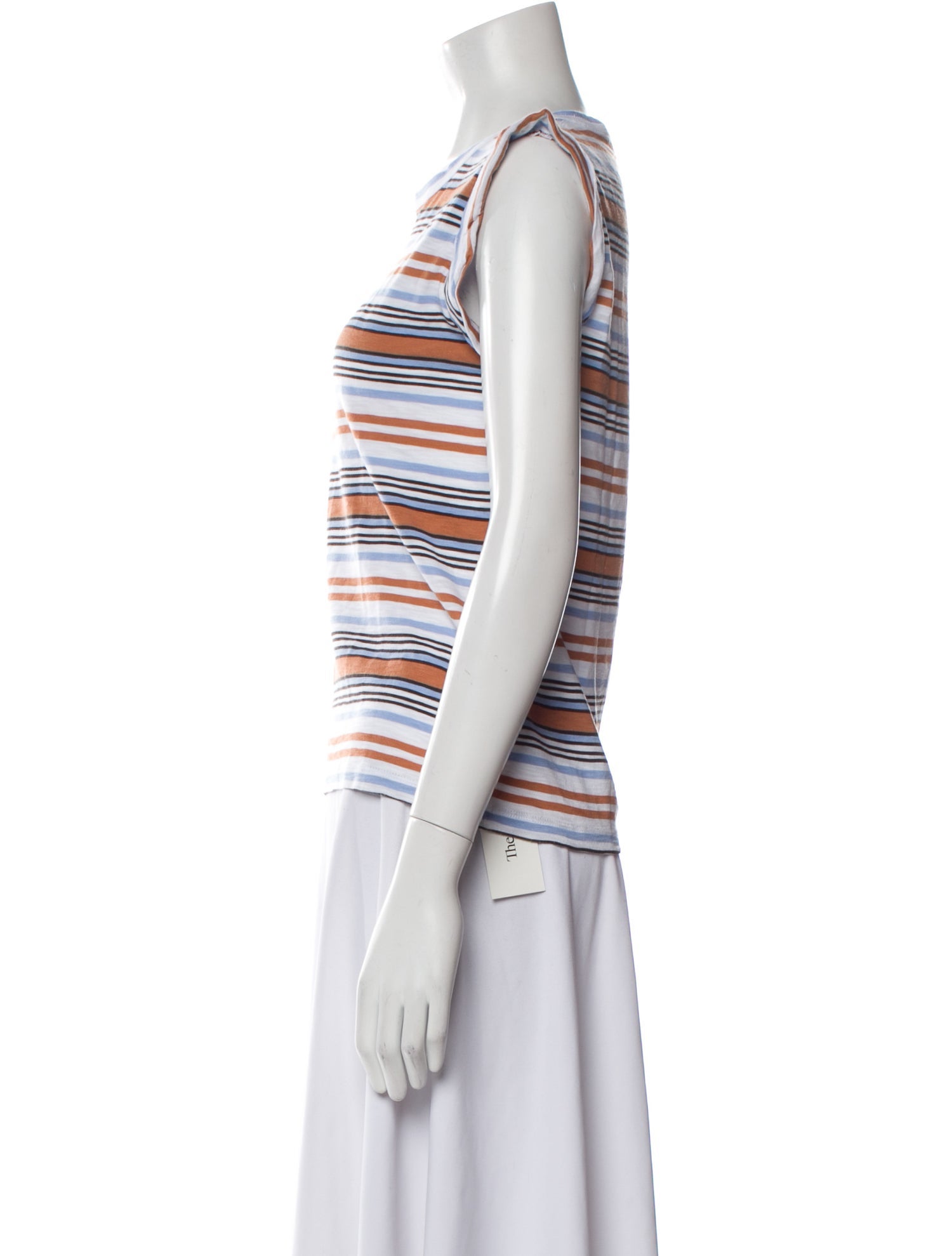 Veronica Beard Striped Crew Neck Top