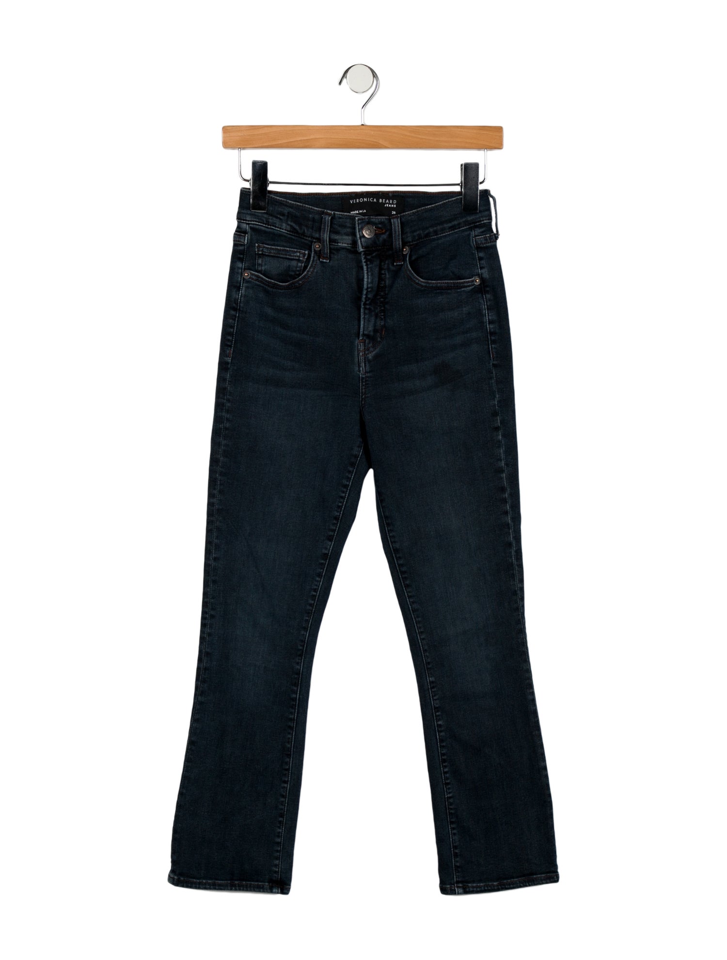 Veronica Beard High-Rise Straight Leg Jeans