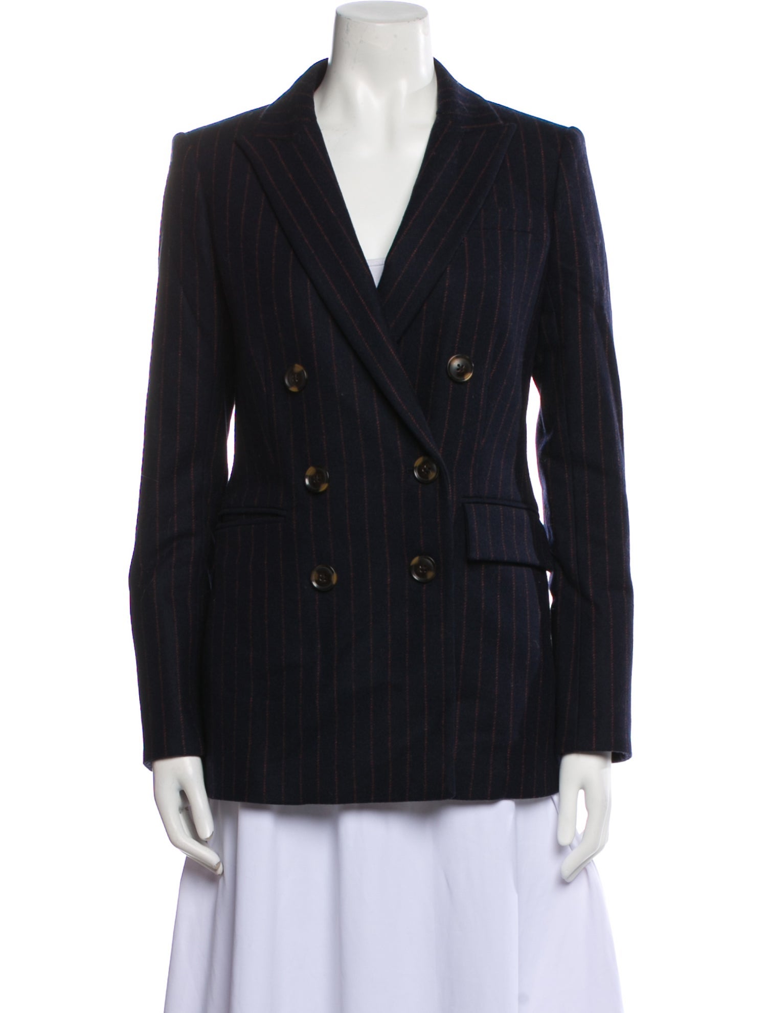 Veronica Beard Wool Striped Blazer