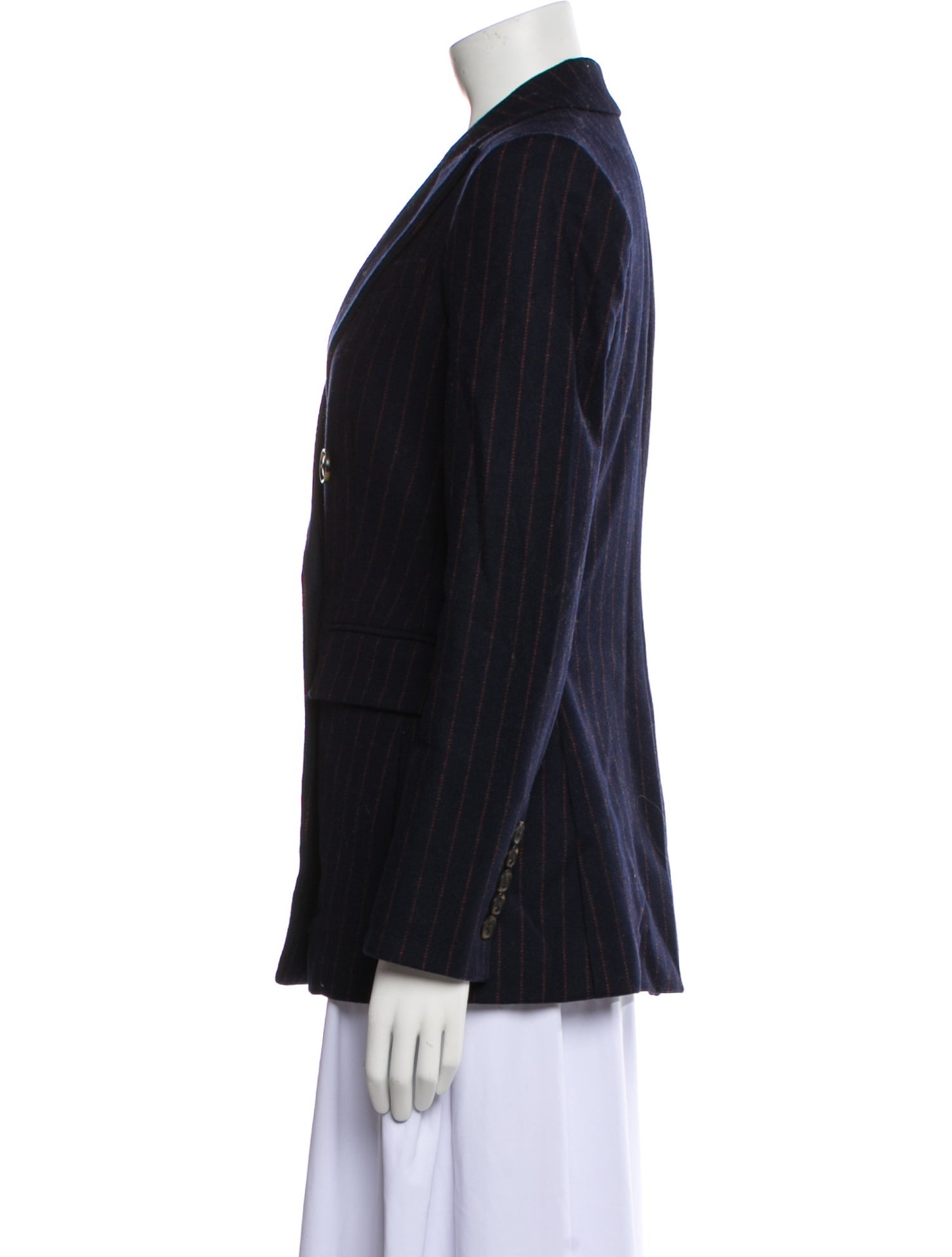 Veronica Beard Wool Striped Blazer