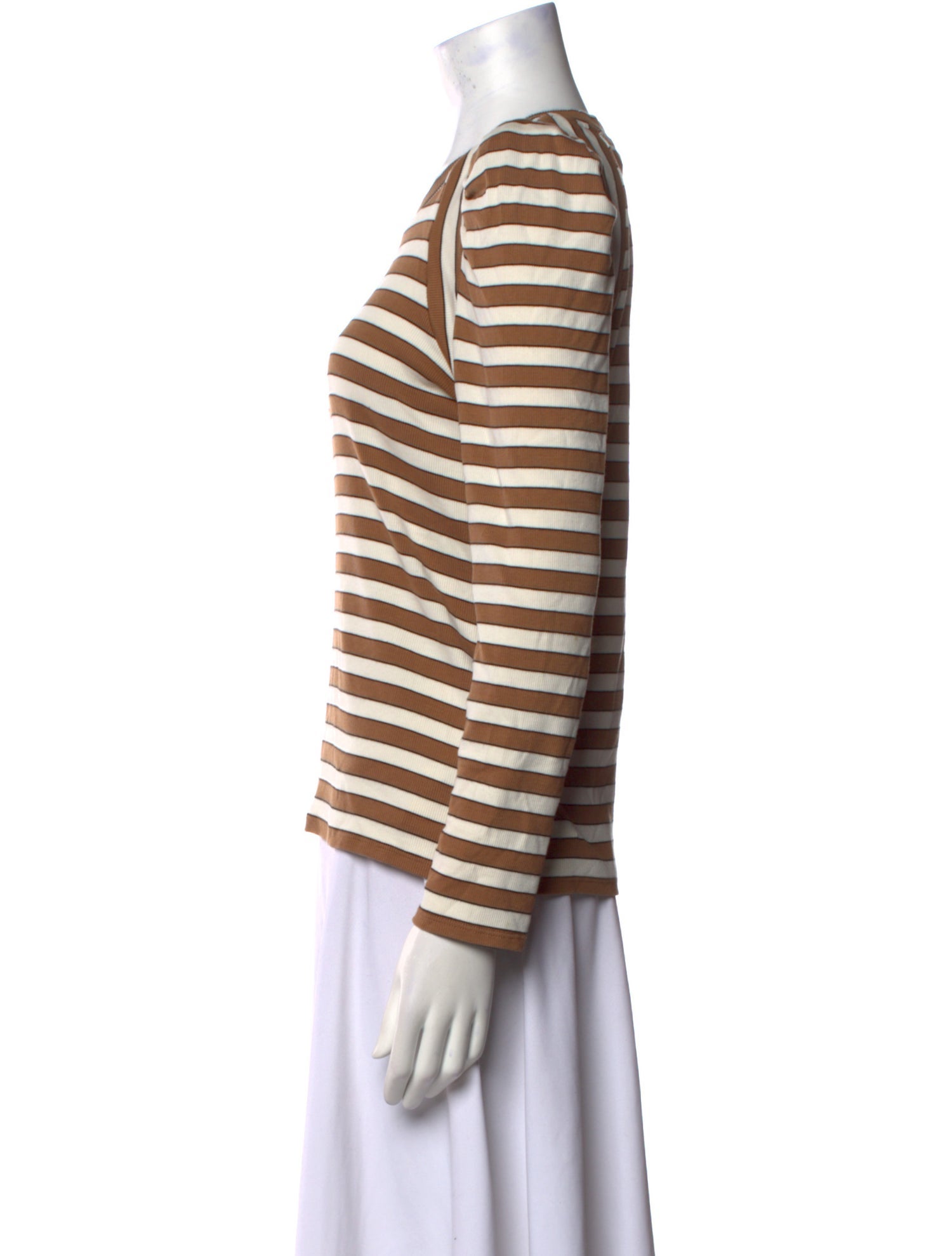 Veronica Beard Striped Crew Neck Top